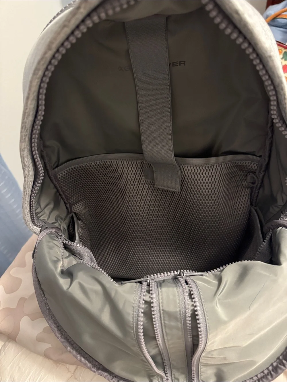 Dagne Dover Heather Light Gray Backpack